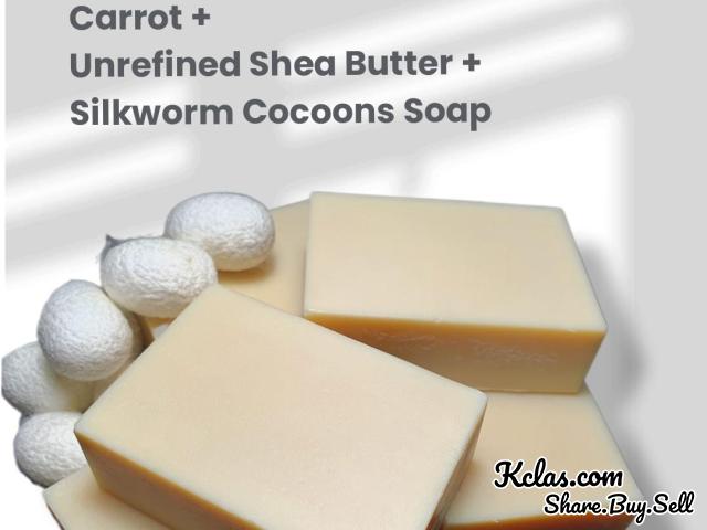 Carrot + Unrefined Shea Butter + Silkworm Cocoons Soap - 1