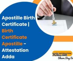 Apostille Birth Certificate | Birth Certificate Apostille - Attestation Adda