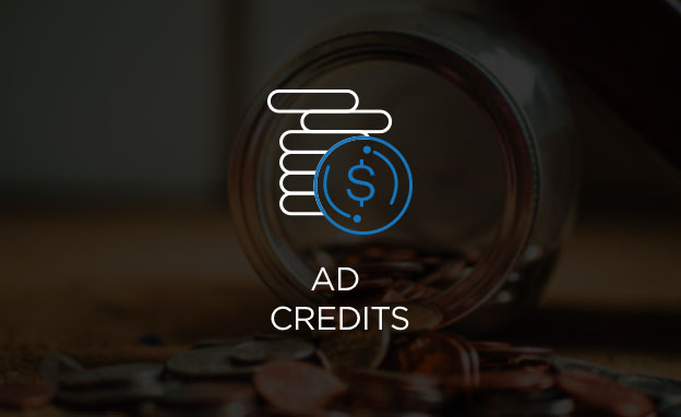 Create and publish an advertisement with a credit. 